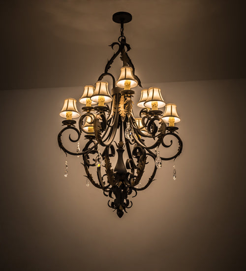 Meyda Tiffany Ingrid 169782 Chandelier Light - Timeless Bronze,Crystal