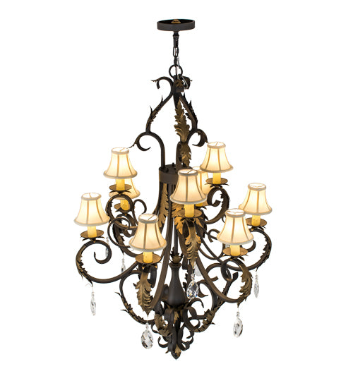 Meyda Tiffany Ingrid 169782 Chandelier Light - Timeless Bronze,Crystal
