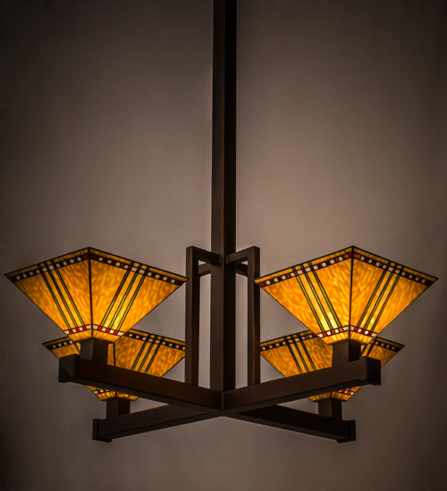 Meyda Tiffany Prairie Corn 169800 Chandelier Light - Craftsman Brown