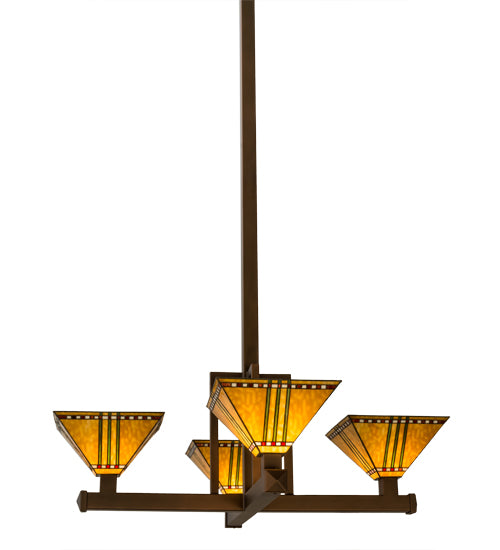Meyda Tiffany Prairie Corn 169800 Chandelier Light - Craftsman Brown