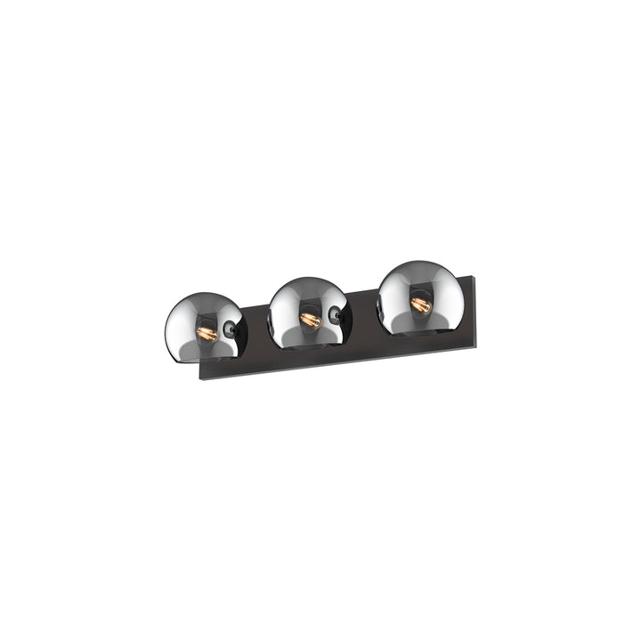 Alora Mood willow VL548322MBSM Bath Vanity Light 11 in. wide - Matte Black/Smoked Solid Glass
