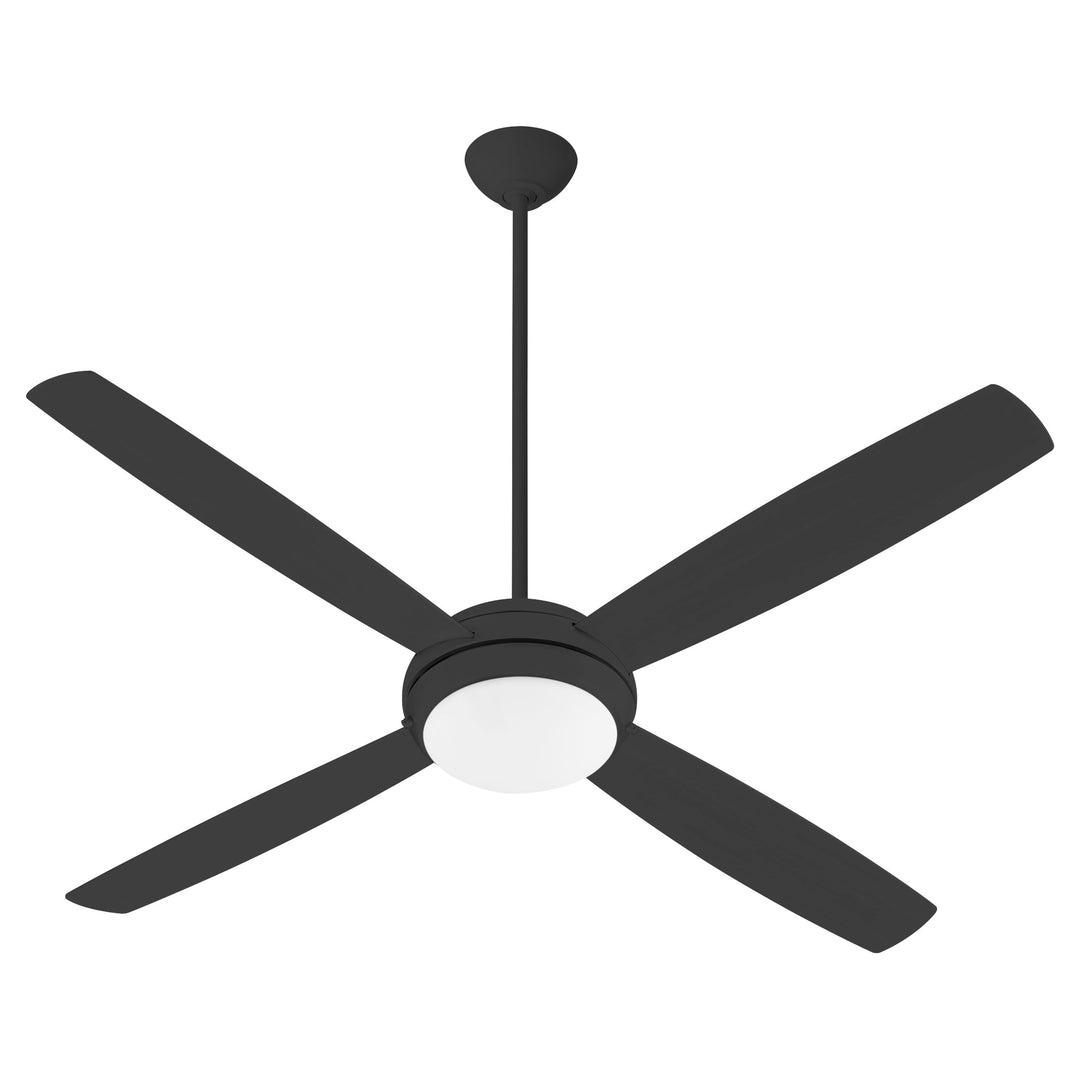 Quorum Expo 20604-59 Ceiling Fan - Matte Black, Matte Black/Weathered Gray