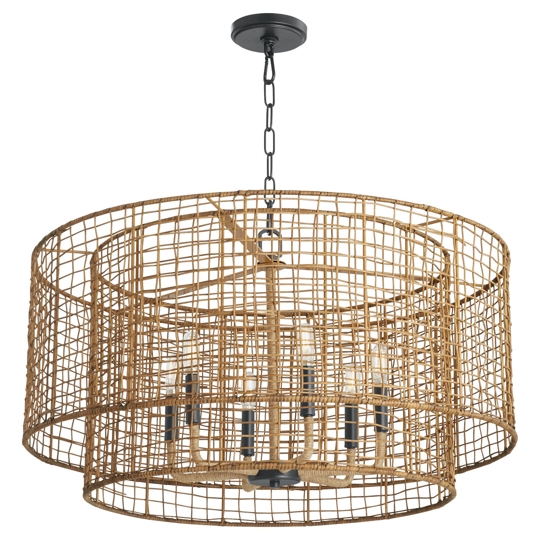 Quorum Abaca 8023-6-59 Pendant - Matte Black