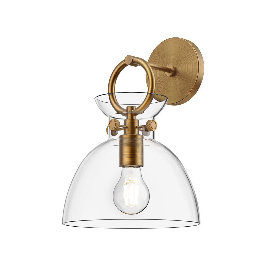 Alora Mood waldo WV411809AGCL Wall Light - Aged Gold/Clear Glass