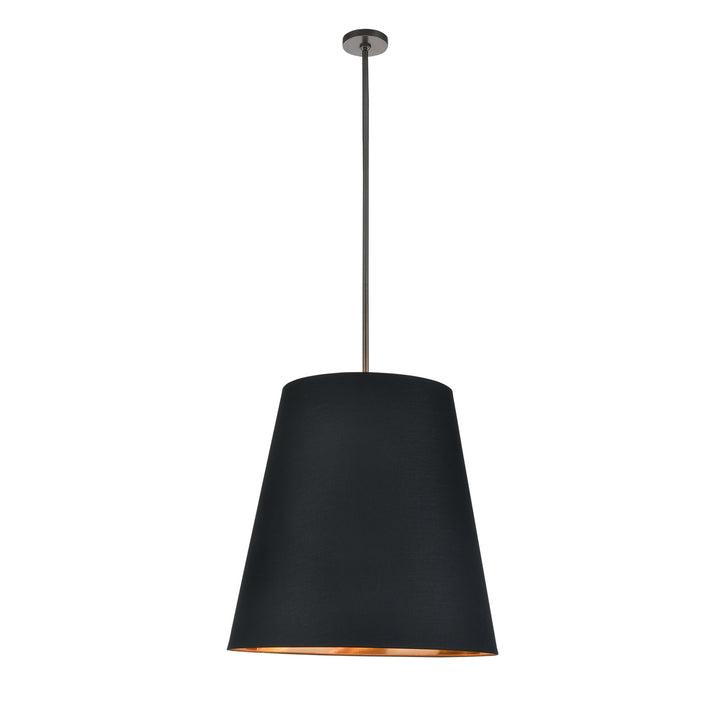 Alora calor PD311025UBBG Pendant Light - Black Linen with Gold Parchment/Urban Bronze