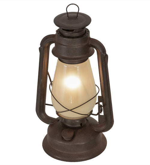 Meyda Tiffany Lighting 170032 Miners Lantern One Light Table Lamp Lamp Bronze / Dark