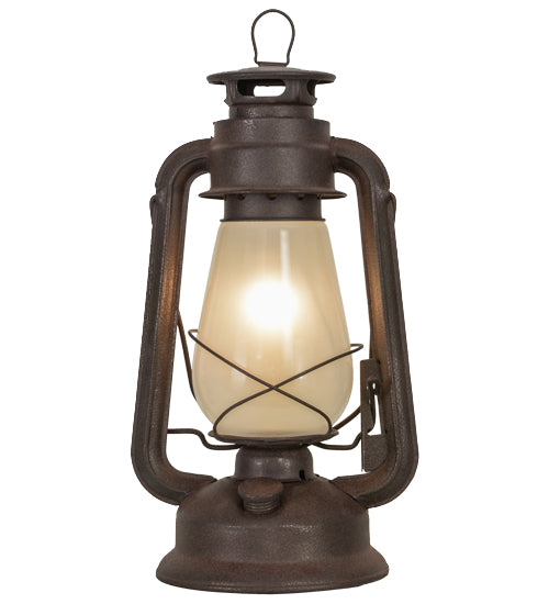 Meyda Tiffany Lighting 170032 Miners Lantern One Light Table Lamp Lamp Bronze / Dark