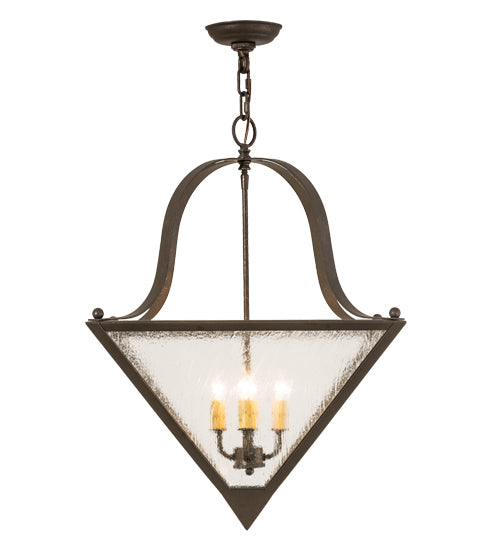 Meyda Tiffany Zale 170136 Pendant Light - Gilded Tobacco/Clear Seedy Glass