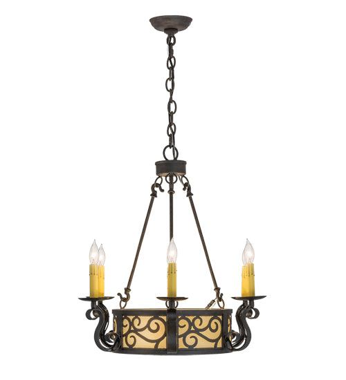 Meyda Tiffany Delano 170227 Chandelier Light - Polished Brass