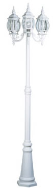 Artcraft Lighting AC8099WH Classico Three Light Outdoor Post Mount Outdoor White