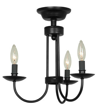 Artcraft Wrought Iron AC1783EB Ceiling Light - Black