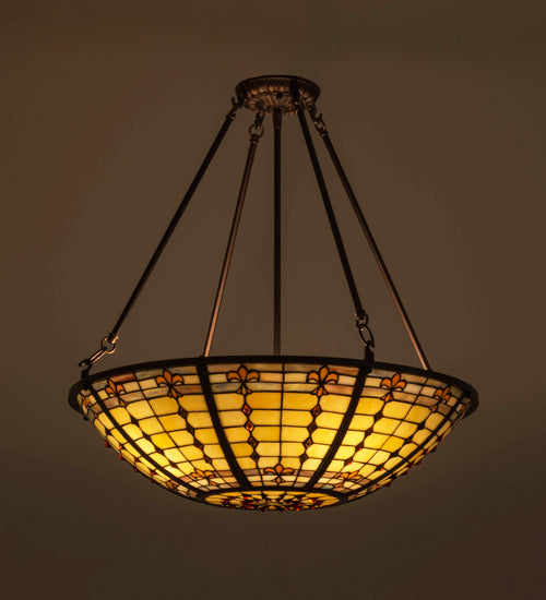 Meyda Tiffany Fleur-De-Lite 170547 Ceiling Light - Mahogany Bronze