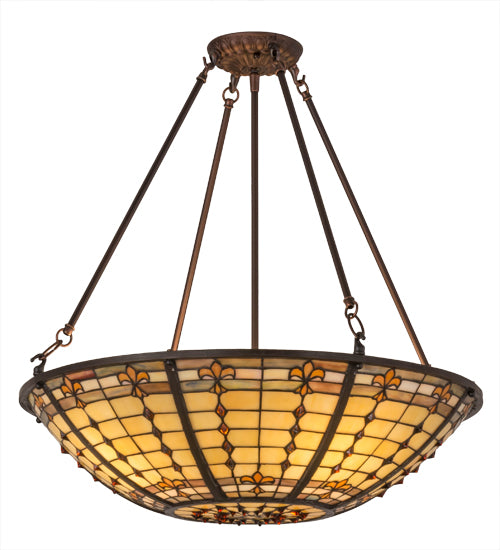 Meyda Tiffany Fleur-De-Lite 170547 Ceiling Light - Mahogany Bronze
