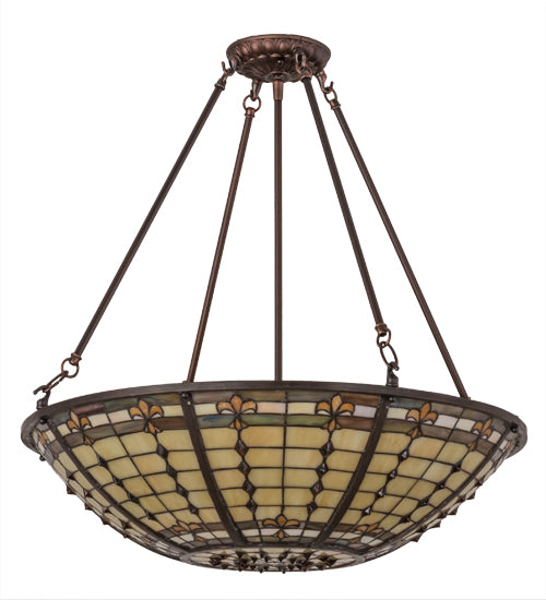 Meyda Tiffany Fleur-De-Lite 170547 Ceiling Light - Mahogany Bronze