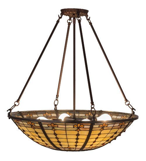 Meyda Tiffany Fleur-De-Lite 170547 Ceiling Light - Mahogany Bronze