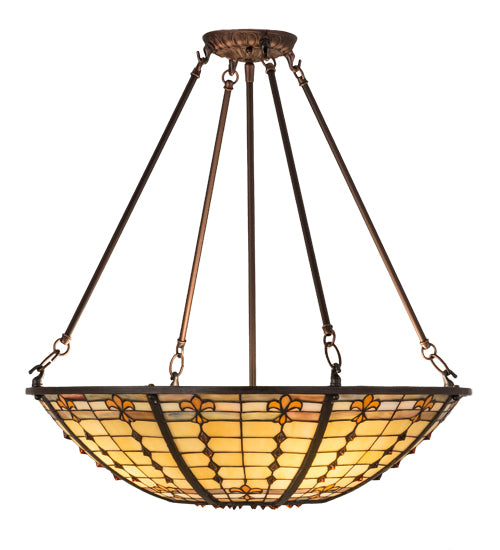 Meyda Tiffany Fleur-De-Lite 170547 Ceiling Light - Mahogany Bronze