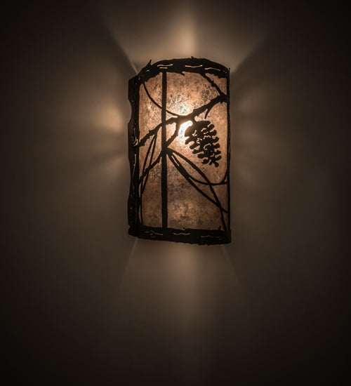 Meyda Tiffany Whispering Pines 170615 Wall Light - Wrought Iron