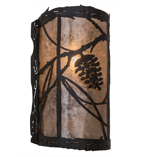 Meyda Tiffany Whispering Pines 170615 Wall Light - Wrought Iron