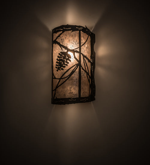 Meyda Tiffany Whispering Pines 170619 Wall Light - Wrought Iron