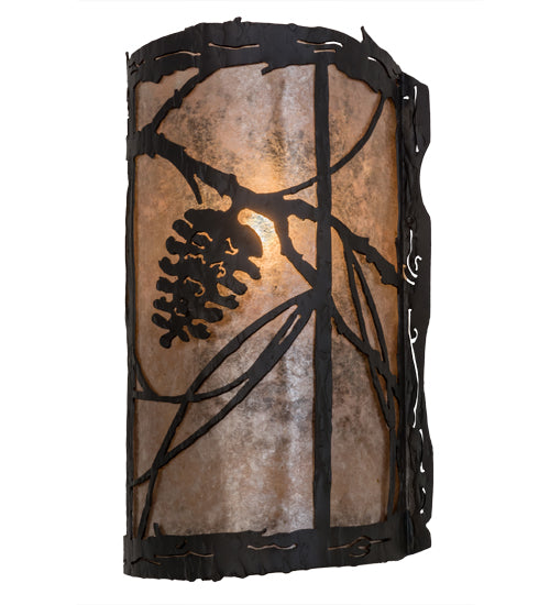 Meyda Tiffany Whispering Pines 170619 Wall Light - Wrought Iron