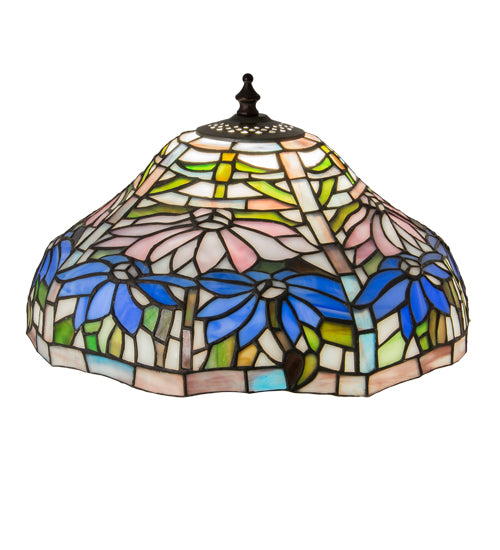 Meyda Tiffany Lighting 17068 Tiffany Poinsettia Shade Lamp Shade Multicolored