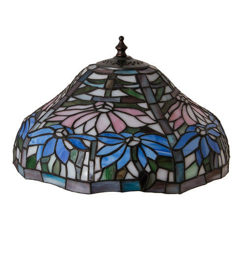 Meyda Tiffany Lighting 17068 Tiffany Poinsettia Shade Lamp Shade Multicolored