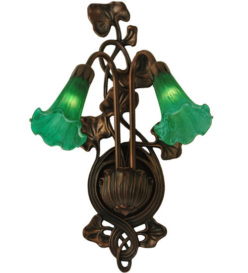 Meyda Tiffany Green Pond Lily 17092 Wall Light - Mahogany Bronze