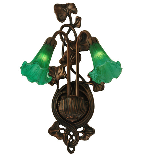 Meyda Tiffany Green Pond Lily 17092 Wall Light - Mahogany Bronze