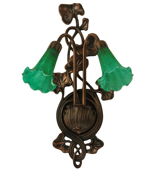 Meyda Tiffany Green Pond Lily 17092 Wall Light - Mahogany Bronze