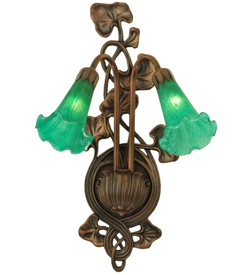 Meyda Tiffany Green Pond Lily 17092 Wall Light - Mahogany Bronze