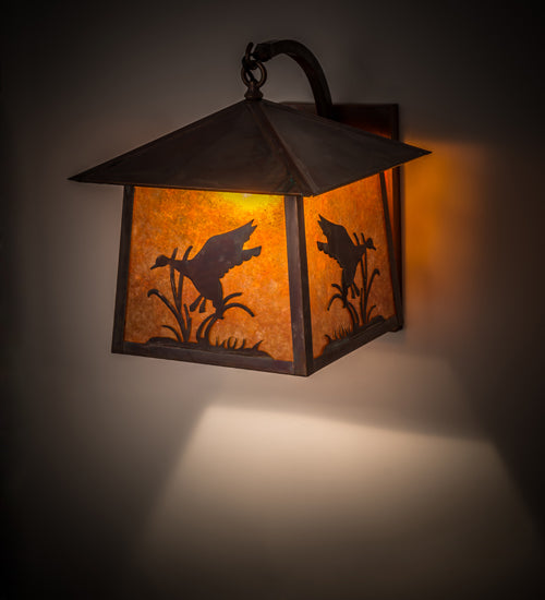 Meyda Tiffany Lighting 17102 Stillwater Wall Sconce Outdoor Copper/Antique/Verde