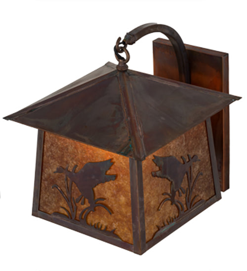 Meyda Tiffany Lighting 17102 Stillwater Wall Sconce Outdoor Copper/Antique/Verde