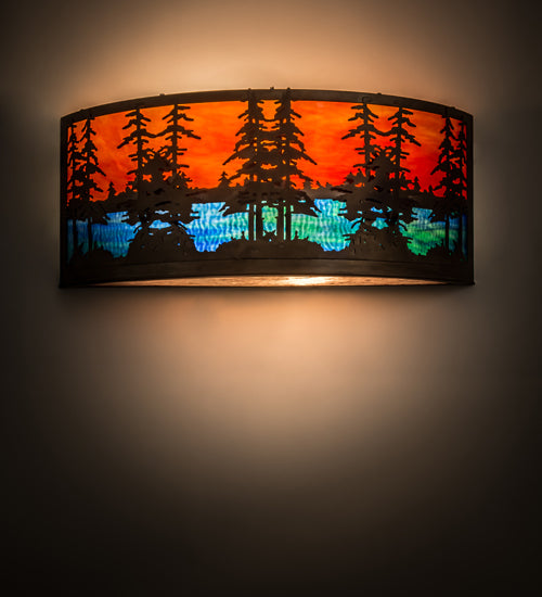 Meyda Tiffany Tall Pines 171107 Wall Light - Antique Copper