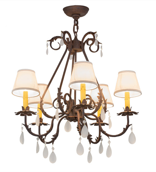 Meyda Tiffany Chantilly 171440 Chandelier Light - Rust,Crystal
