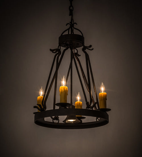 Meyda Tiffany Lakeshore 171587 Chandelier Light - Wrought Iron