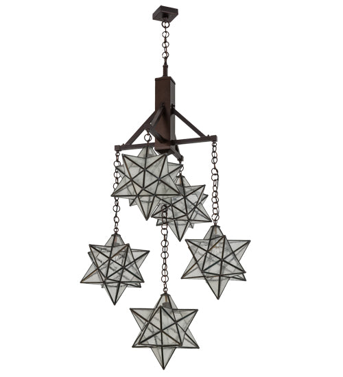 Meyda Tiffany Moravian Star 171780 Chandelier Light - Mahogany Bronze