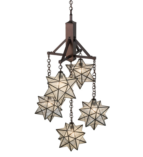 Meyda Tiffany Moravian Star 171780 Chandelier Light - Mahogany Bronze