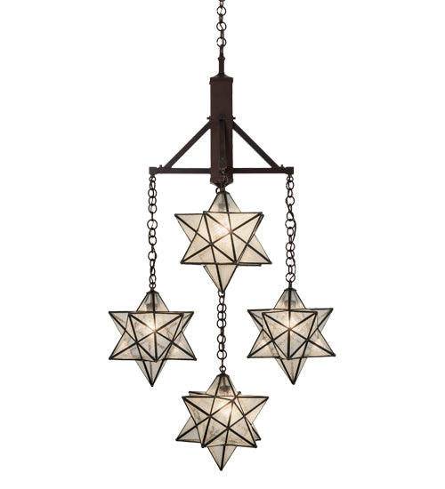 Meyda Tiffany Moravian Star 171780 Chandelier Light - Mahogany Bronze