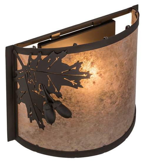 Meyda Tiffany Oak Leaf & Acorn 171858 Wall Light - Oil Rubbed Bronze