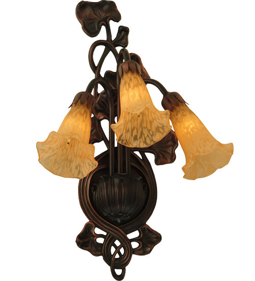 Meyda Tiffany Amber Pond Lily 17191 Wall Light - Antique