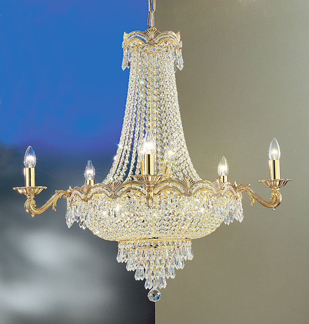 Classic Regency II 1859 G CP Chandelier Light - Gold Plate