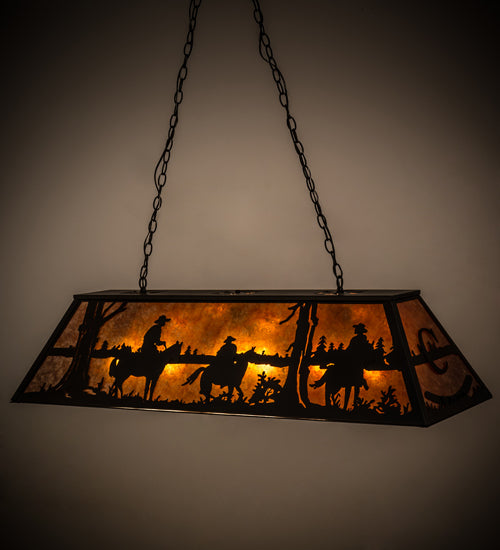 Meyda Tiffany Personalized 171998 Pendant Light - Flat Black/Amber Mica