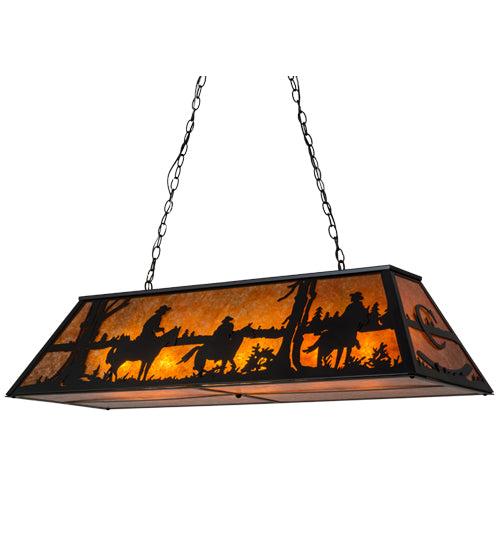 Meyda Tiffany Personalized 171998 Pendant Light - Flat Black/Amber Mica