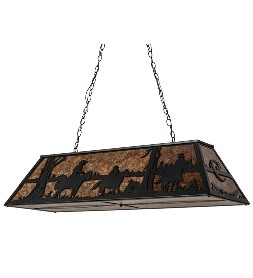 Meyda Tiffany Personalized 171998 Pendant Light - Flat Black/Amber Mica