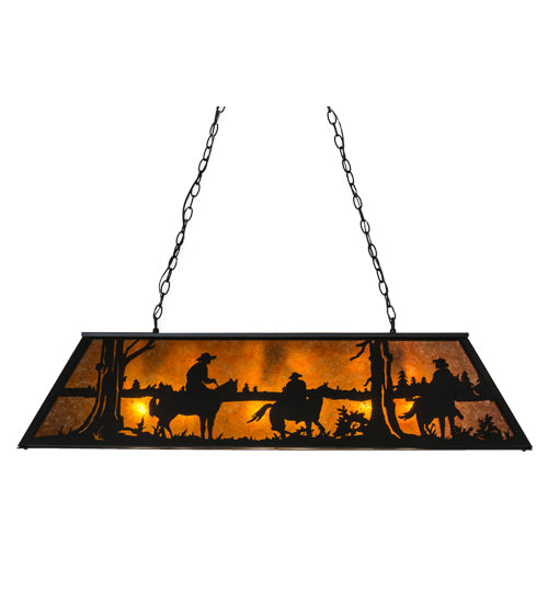 Meyda Tiffany Personalized 171998 Pendant Light - Flat Black/Amber Mica