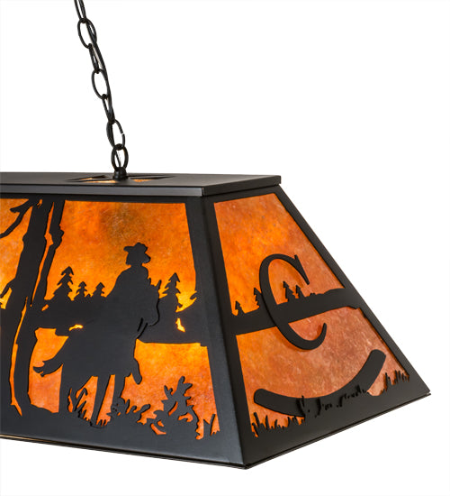 Meyda Tiffany Personalized 171998 Pendant Light - Flat Black/Amber Mica