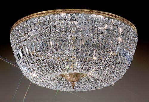 Classic Crystal Baskets 52036 OWB CP Ceiling Light - Olde World Bronze