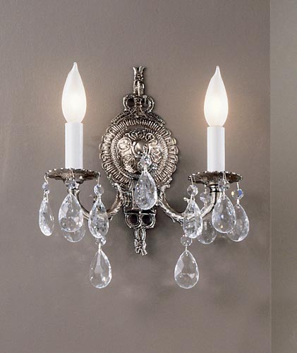 Classic Barcelona 5222 MS C Wall Sconce Light - Millennium Silver