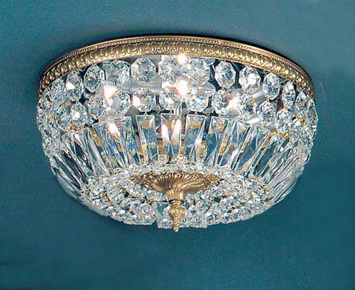 Classic Crystal Baskets 52314 RB I Ceiling Light - Roman Bronze
