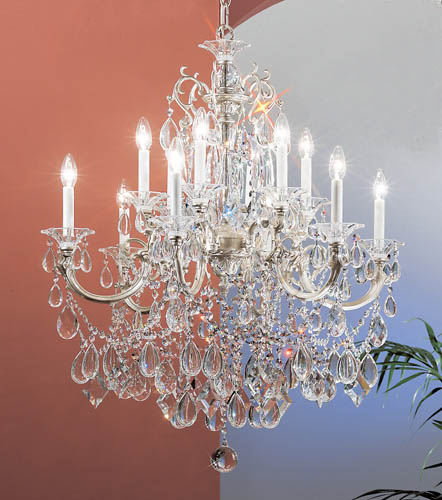 Classic Via Venteo 57013 SS C Chandelier Light - Silverstone